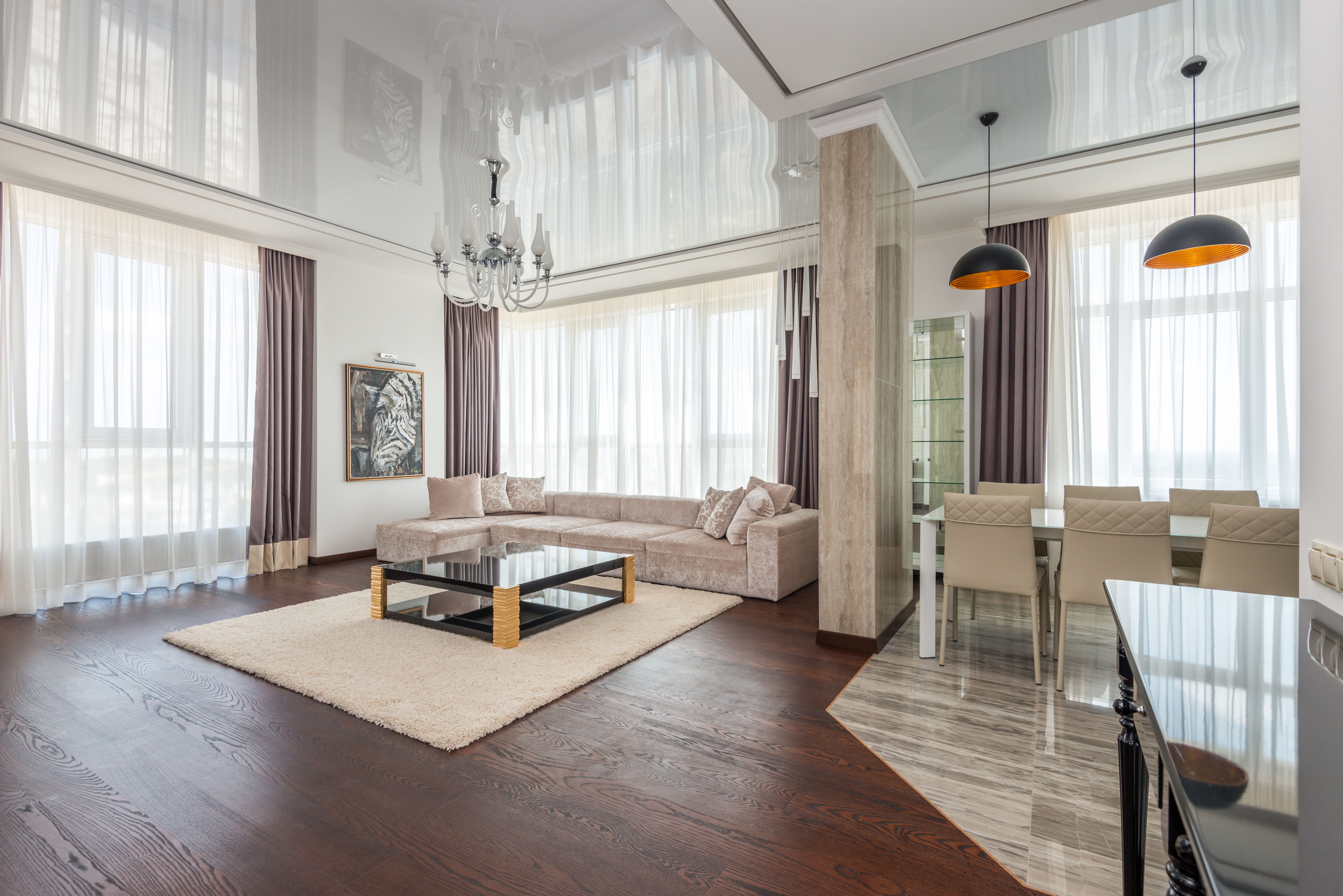 Warm specialty finish in a modern interior